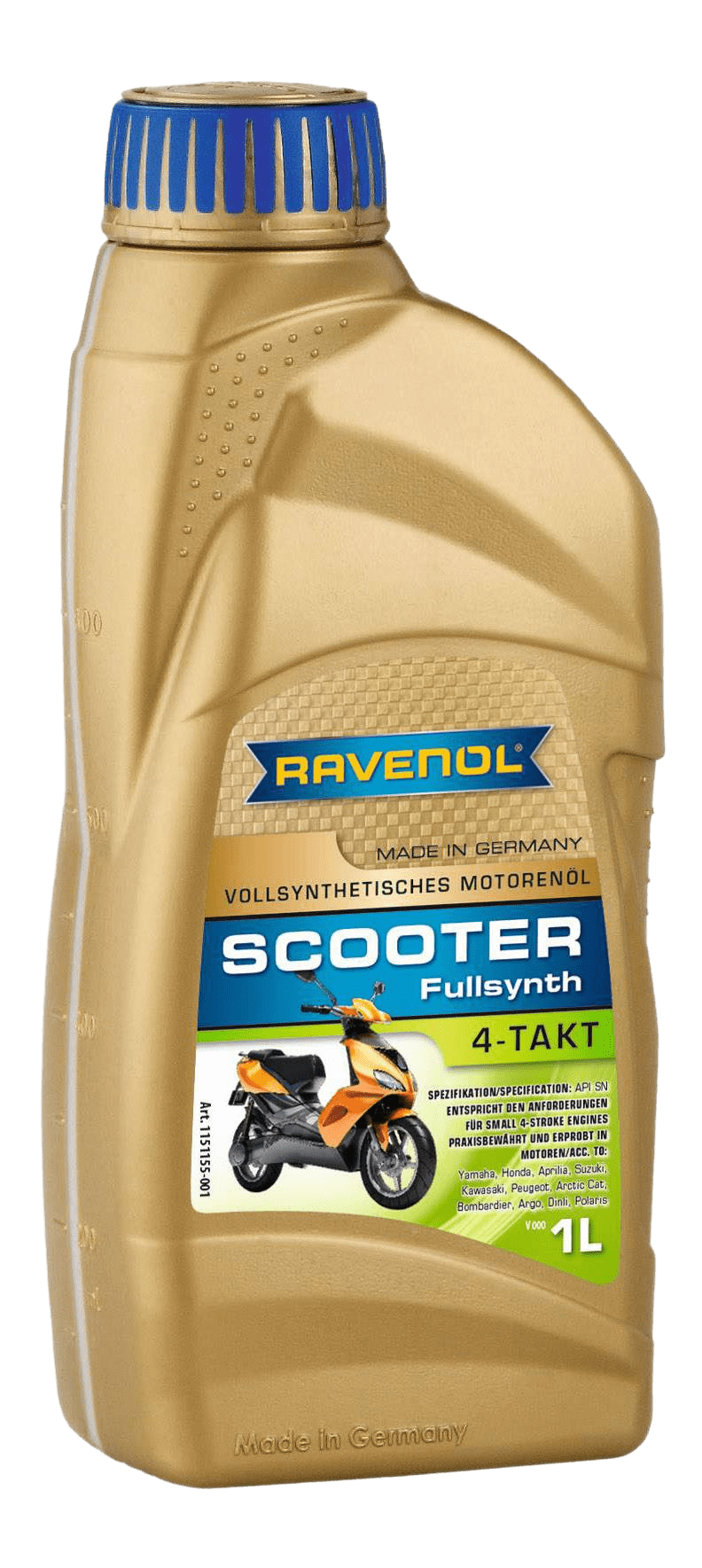Моторное масло Ravenol SCOOTER 4-Takt Fullsynth., 1л